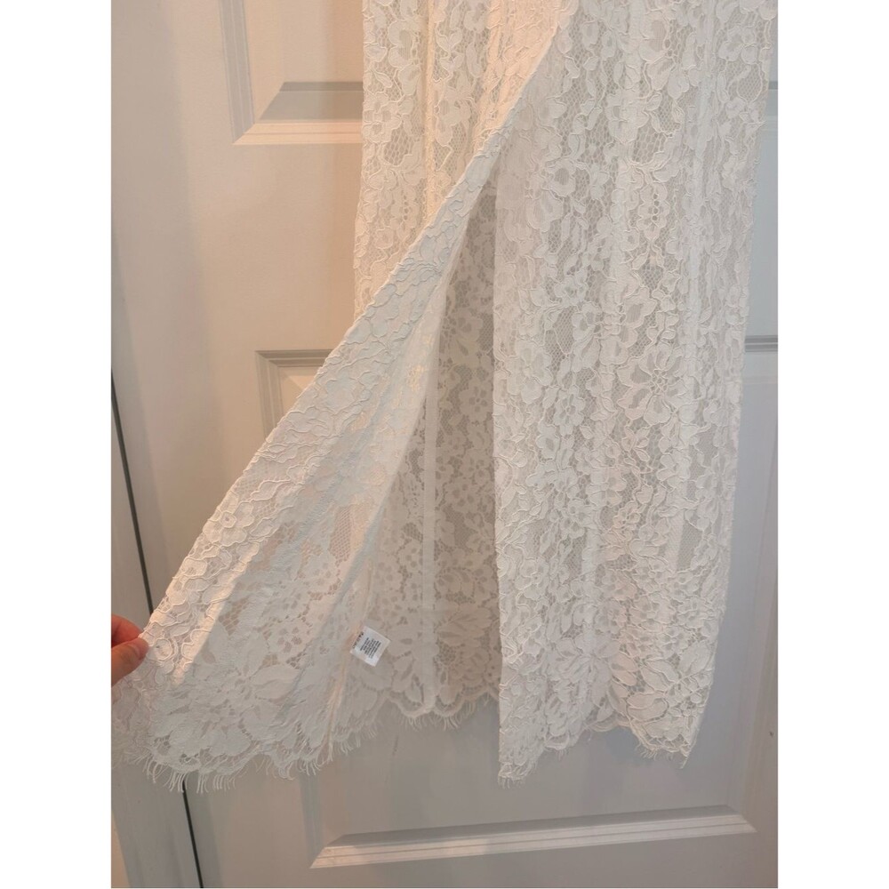 🆕 Helsa the lace column white maxi dress w strap, evening party long dress - Picture 14 of 16